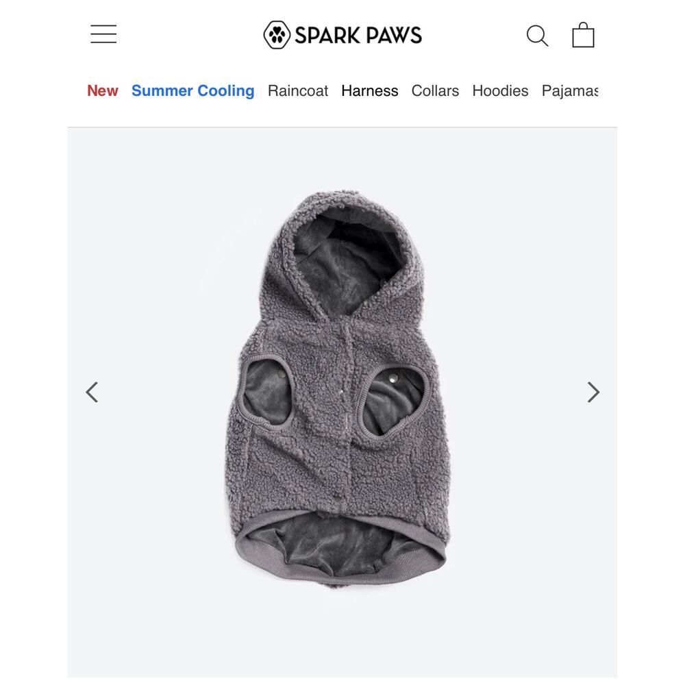 Spark Paws Teddy Sherpa Jacket-Grey